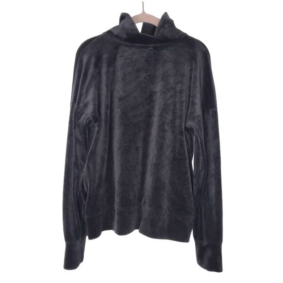 Spyder Zip Up Velour Fuzzy Jacket  Black Size Large L - Picture 6 of 12